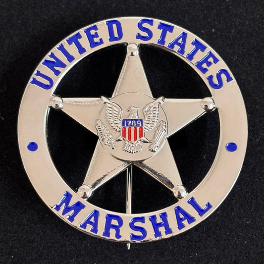 Réplica de la insignia de alguacil estadounidense, utilería de película