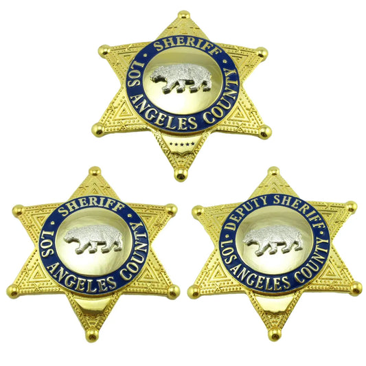 LASD Los Angeles County Sheriff Bärenabzeichen-Set Replika Filmrequisiten