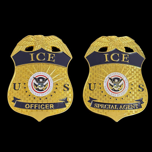 2 Ice Police Badge Set Replika Filmrequisiten