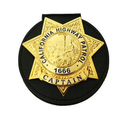 US CHP CAPTAIN California Highway Patrol Badge Replica Movie Props Customizable Number