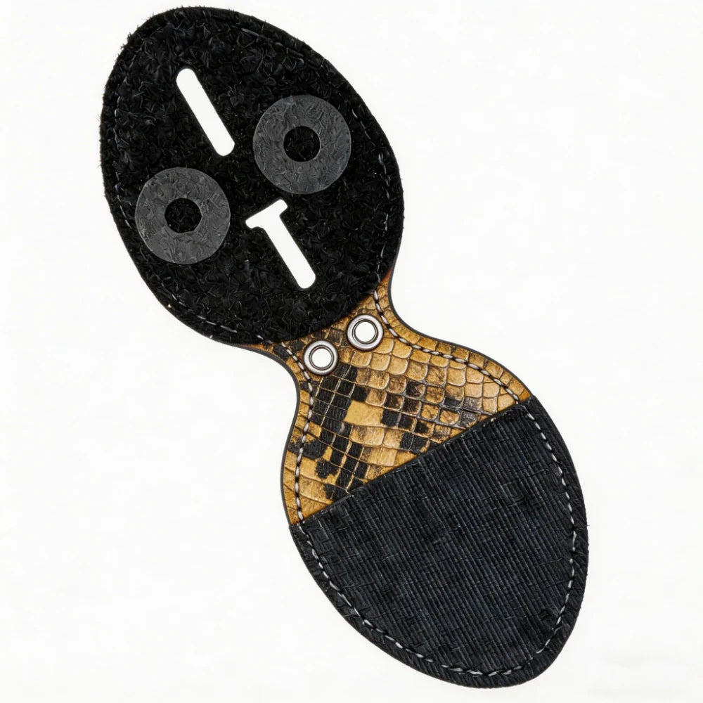 Personalized Genuine Leather Oval Police Badge Holder - S003 Case with Belt Clip & Neck Chain