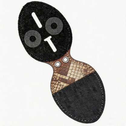 Personalized Genuine Leather Oval Police Badge Holder - P008 Case with Belt Clip & Neck Chain