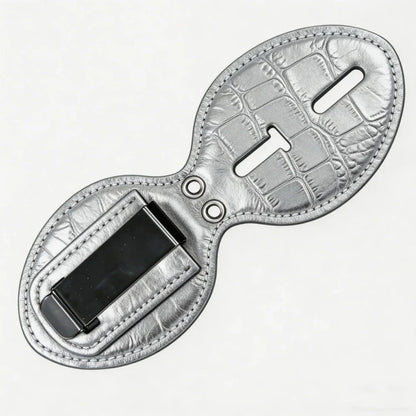 Personalized Genuine Leather Oval Police Badge Holder - B006 Case with Belt Clip & Neck Chain