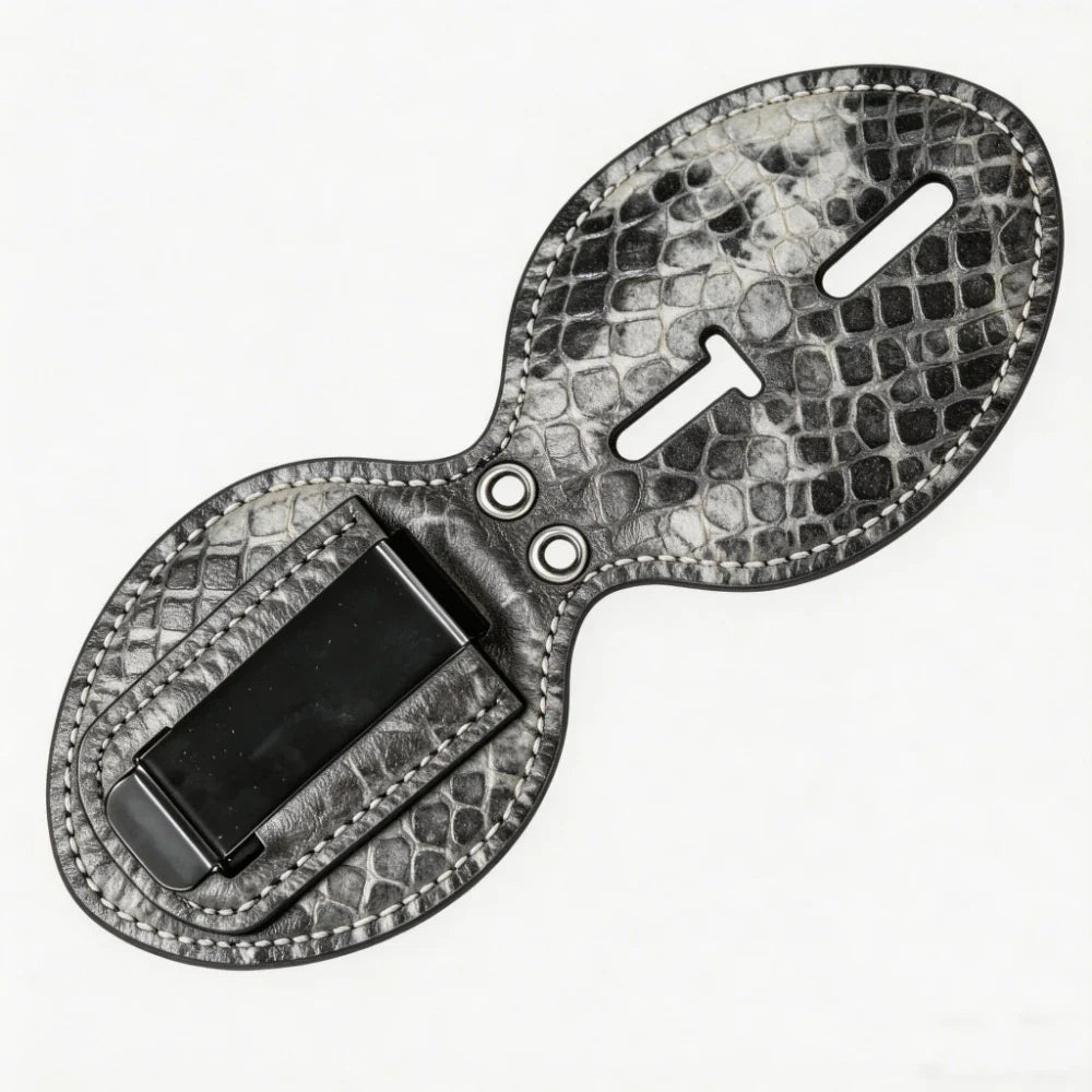 Personalized Genuine Leather Oval Police Badge Holder - P001 Case with Belt Clip & Neck Chain