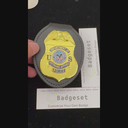 US Department of Veterans Affair Polizeiabzeichen Replik Film Requisiten anpassbar