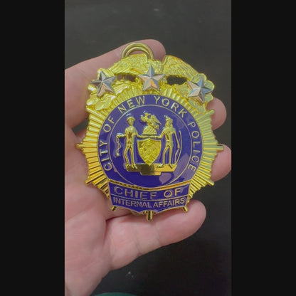 US New York Police Chief of Internal Affairs Abzeichen Filmrequisiten 