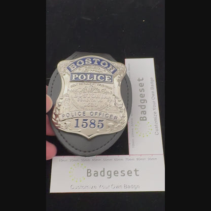 Boston Police Officer Movie Props Badge Badge With Number 1585
