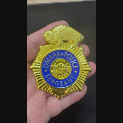 Omaha Polizei Sergeant Abzeichen Anpassbare Nummer
