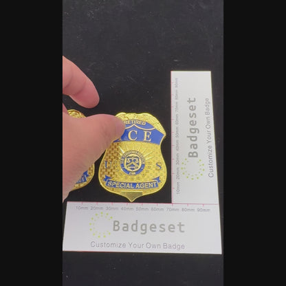 ICE-Agent im Ruhestand – Personalisierbare Nummer – Filmrequisiten-Abzeichen