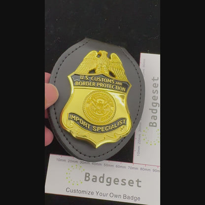 US Import Specialist Badge CBP Replica Movie Props