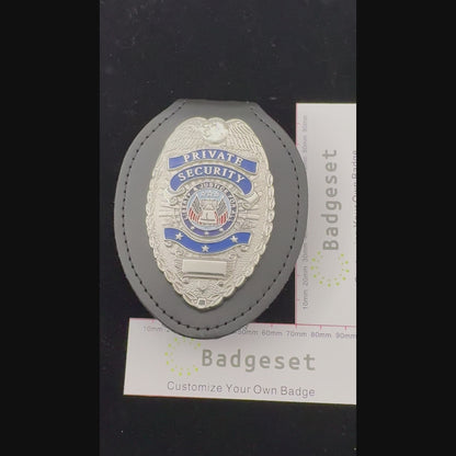 PRIVATE SECURITY Three stars badge Movie Props Customize Number