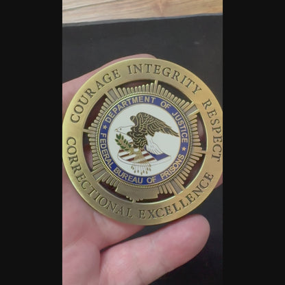 Department of Justice Federal Bureau of Prisons Badge anpassbare Nummer