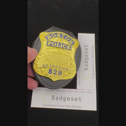 Boston Police Detective Badge With Number 829