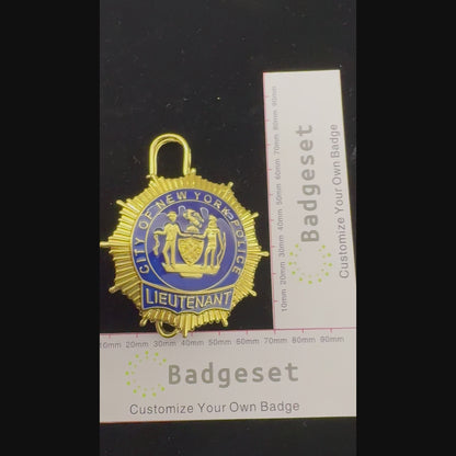 NYPD New York Police LIEUTEANT Abzeichen Replik Cosplay Film Requisiten
