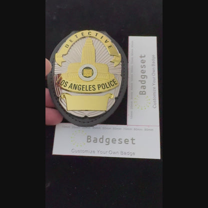 LAPD Los Angeles Detective Police Office Badge Anpassbare Nummer
