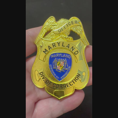 USMaryland Div.of Correction Officer Replik Film Requisiten Anpassbares Abzeichen