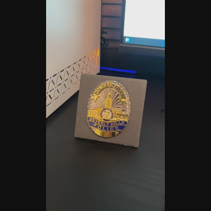 Beverly hills police badge Desk Decor,Law Enforcement Award & Recognition Collectible gifts retirement memorial