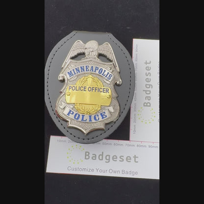 US MPD Minneapolis Polizeioffizier Abzeichen Replik Film Requisiten anpassen