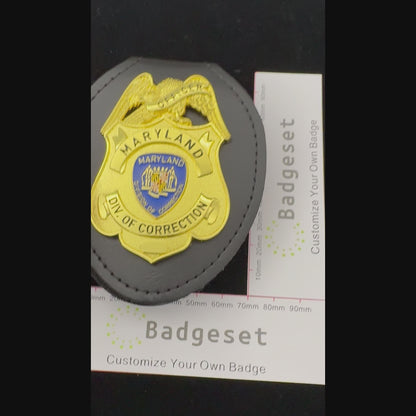 USMaryland Div.of Correction Officer Replik Film Requisiten Anpassbares Abzeichen