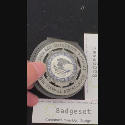 Department of Justice Federal Bureau of Prisons Badge anpassbare Nummer