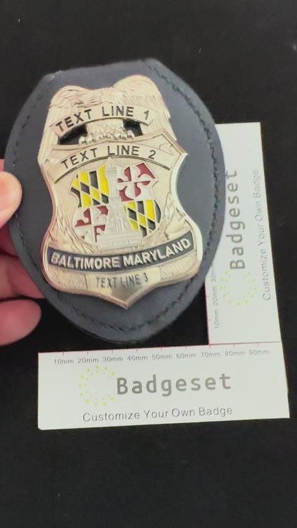 Baltimore Maryland Réplicas Personalizables de Insignias de Películas