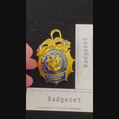NYPD New York Polizeiabzeichen Replik, Filmrequisiten, 2 Sterne