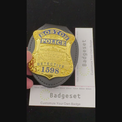 Boston Police Detective Badge Replica Movie Props With Number 1598