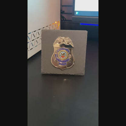 Veterans affairs police badge Desk Decor,Law Enforcement Award & Recognition Collectible gifts retirement memorial
